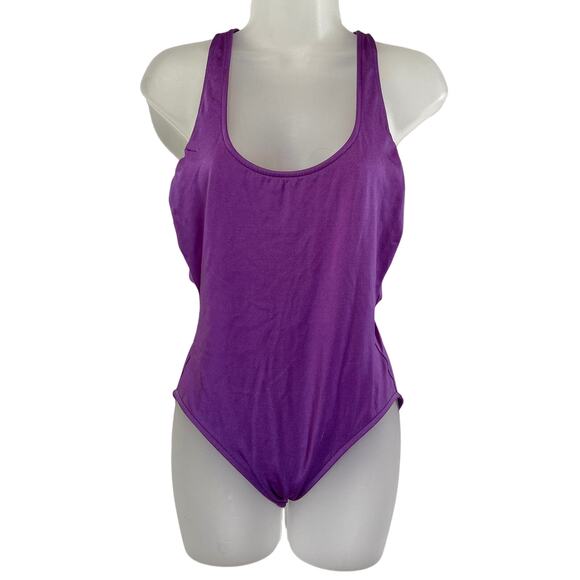 Vintage 90s Calvin Klein Swimwear One PIece Swimsuit Purple - Picture 1 of 6